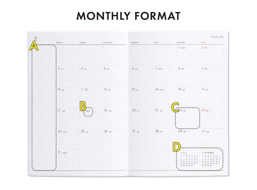 HIGHTIDE - Monthly Diary 2026 Katy B6 Slim - Light Blue