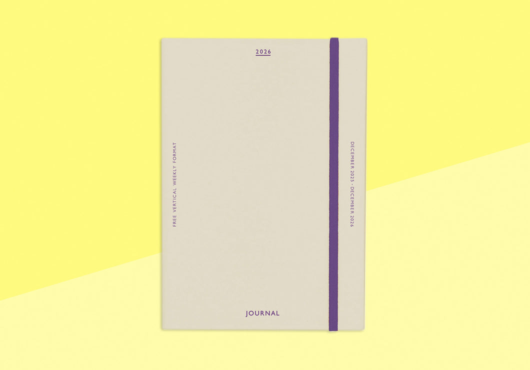 HIGHTIDE - Vertical Diary 2026 Katy Free B6 - Ivory