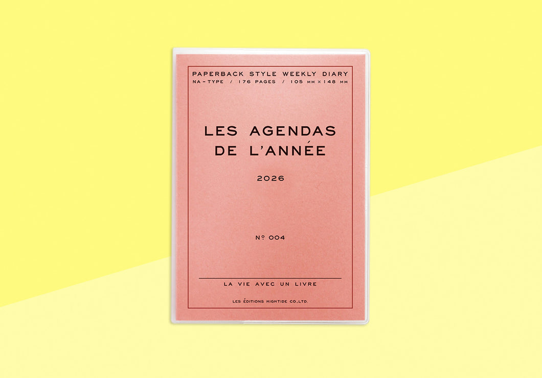 HIGHTIDE - Weekly schedule diary 2026 - A6 Poche Pink