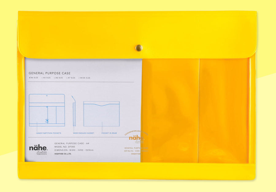 HIGHTIDE - Nähe - General Purpose Case - A4 Yellow