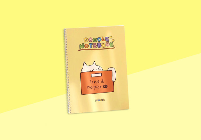 ICONIC - Doodle Notebook Line - B5 - Cream Yellow