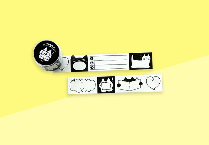 ICONIC - Doodle Sticky Memo Roll - 01 Cat