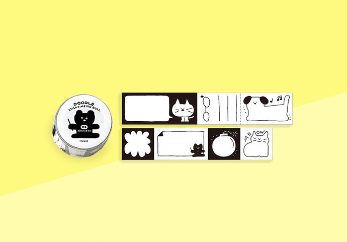 ICONIC - Doodle Sticky Memo Roll - 02 Animal