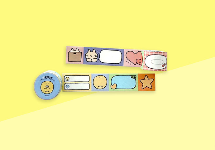 ICONIC - Doodle Sticky Memo Roll - 04 Smile