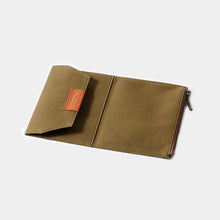 Load image into Gallery viewer, TRAVELER&#39;S FACTORY - Cotton Zipper Case Passport size - Olive