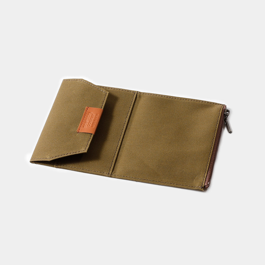 TRAVELER'S FACTORY - Cotton Zipper Case Passport size - Olive