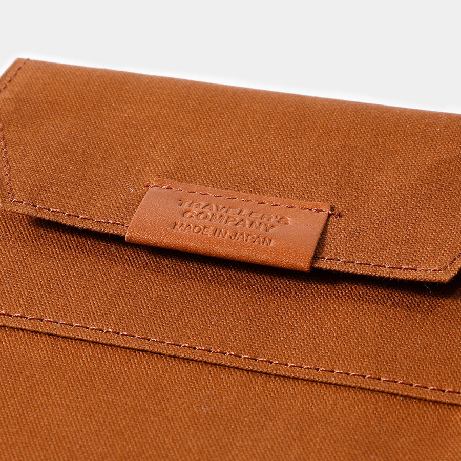 TRAVELER'S FACTORY - Cotton Zipper Case Passport size - Brown