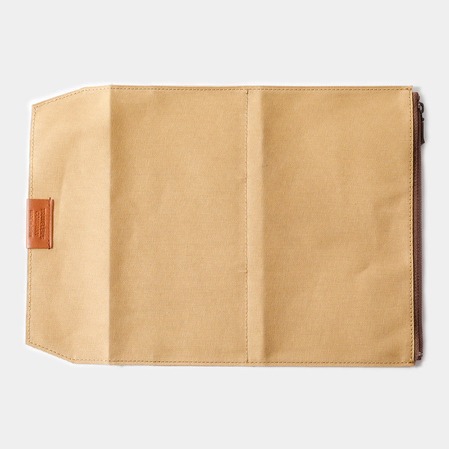 TRAVELER'S FACTORY - Notebook Cotton Zipper Case - Beige