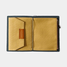 Laden Sie das Bild in den Galerie-Viewer, TRAVELER&#39;S FACTORY - Baumwoll-Reißverschluss-Etui für Reisepassgröße - Beige