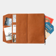 Load image into Gallery viewer, TRAVELER&#39;S FACTORY - Notebook Cotton Zipper Case - Brown