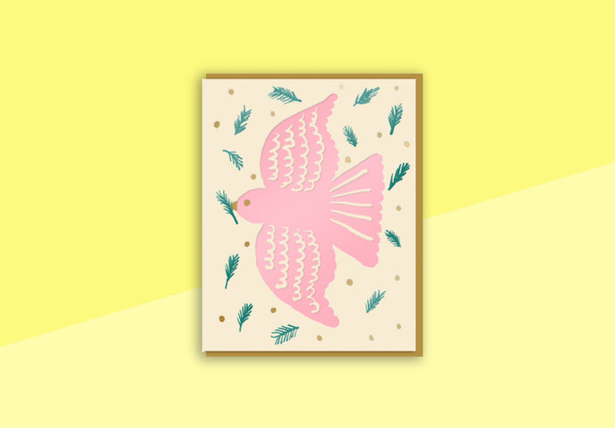JOYFUL - Greeting card - Pink Dove
