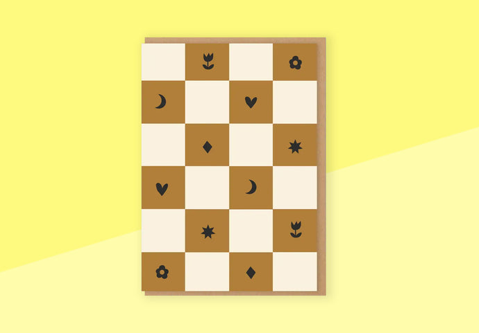 KINSHIPPED - Greeting Card - Checkerboard