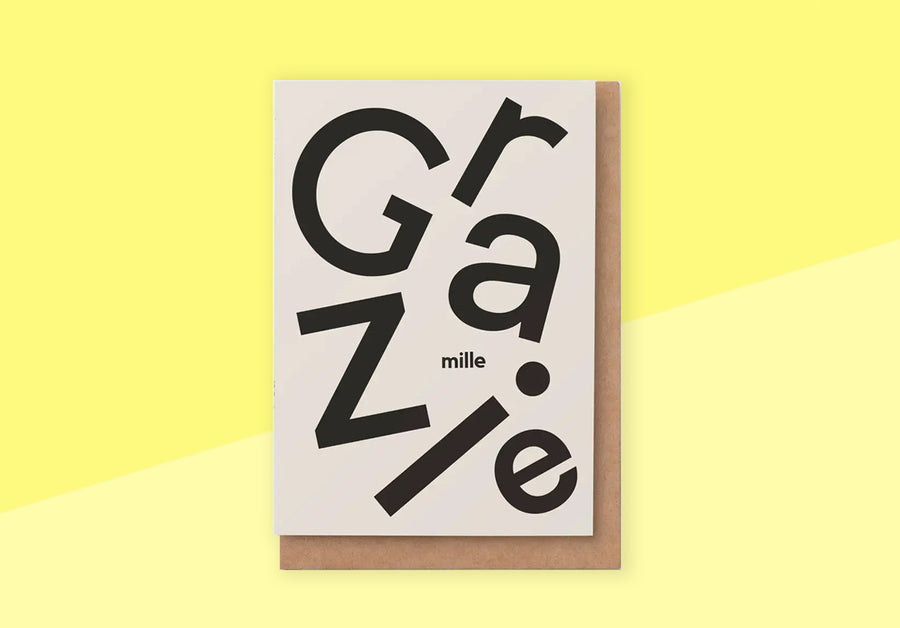 KINSHIPPED - Grußkarte - Grazie Mille
