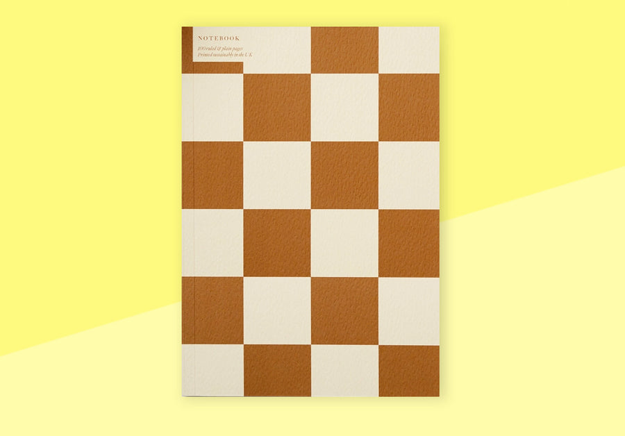 KINSHIPPED - Notizbuch- Checkerboard Ochre
