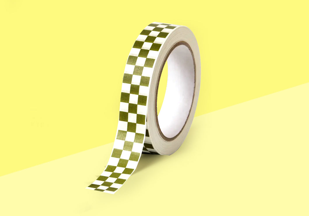 KINSHIPPED - Papierklebeband - Schachbrettmuster