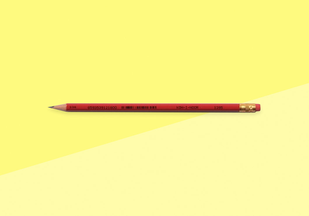 Koh-I-Noor - Graphite pencil with eraser - red