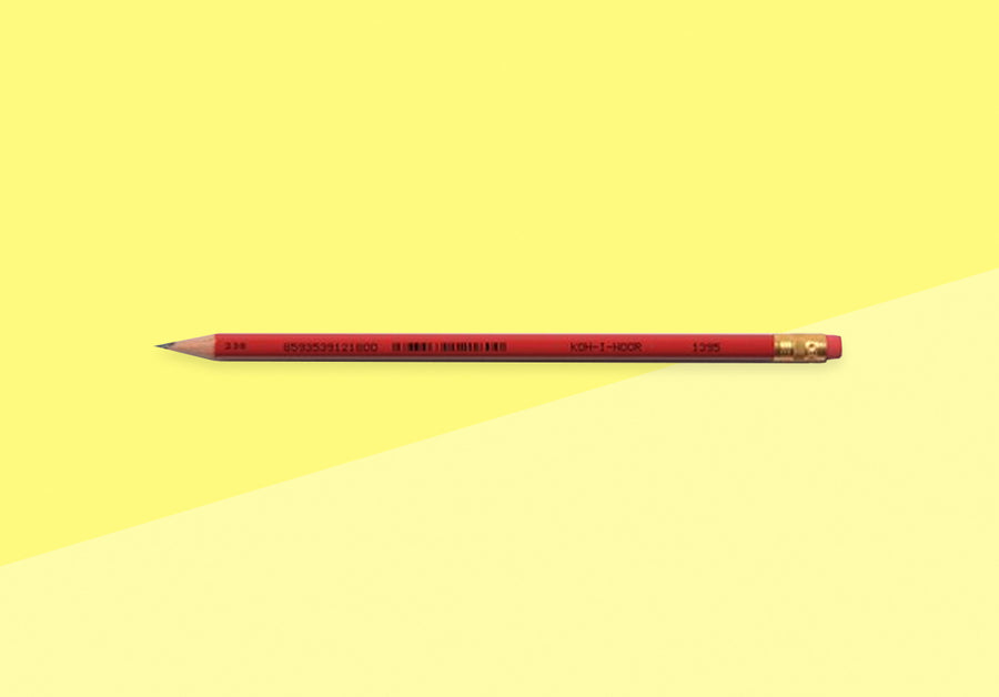 Koh-I-Noor - Graphitstift mit Radiergummi - rot