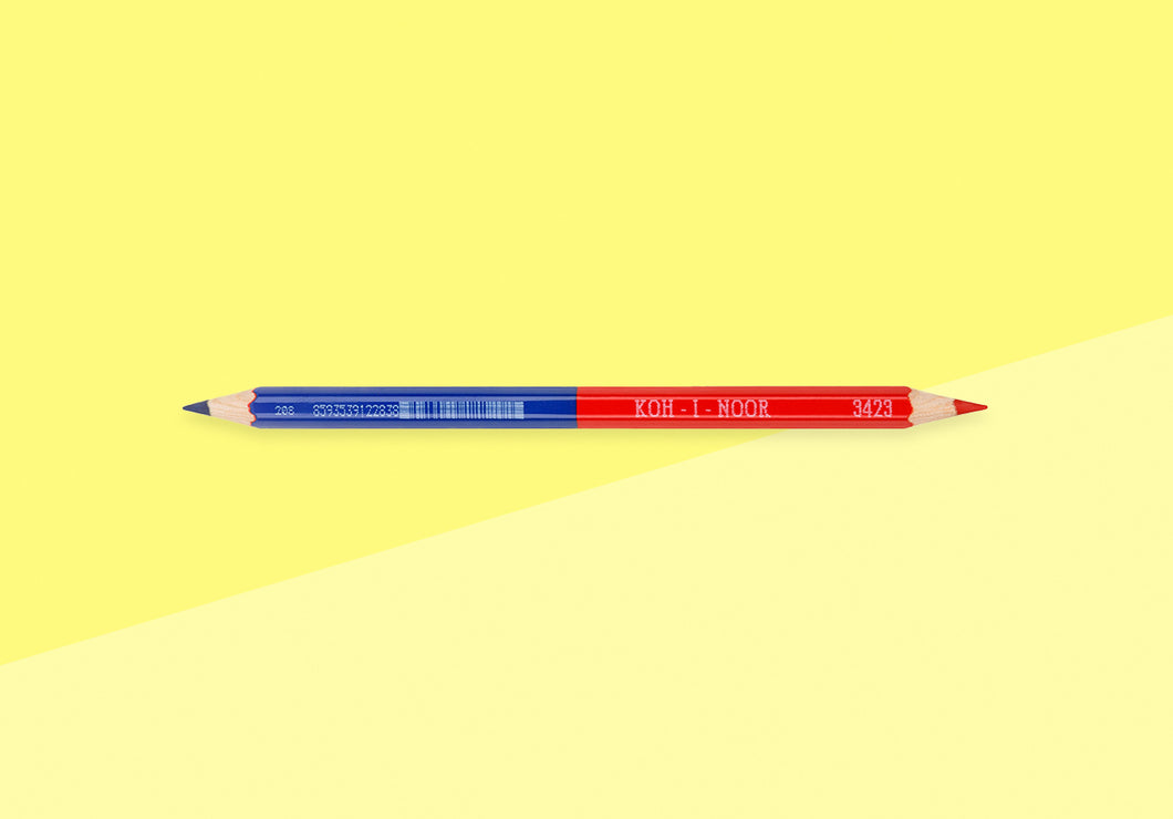 Koh-I-Noor - Doppelseitiger zweifärbiger Buntstift - rot+blau