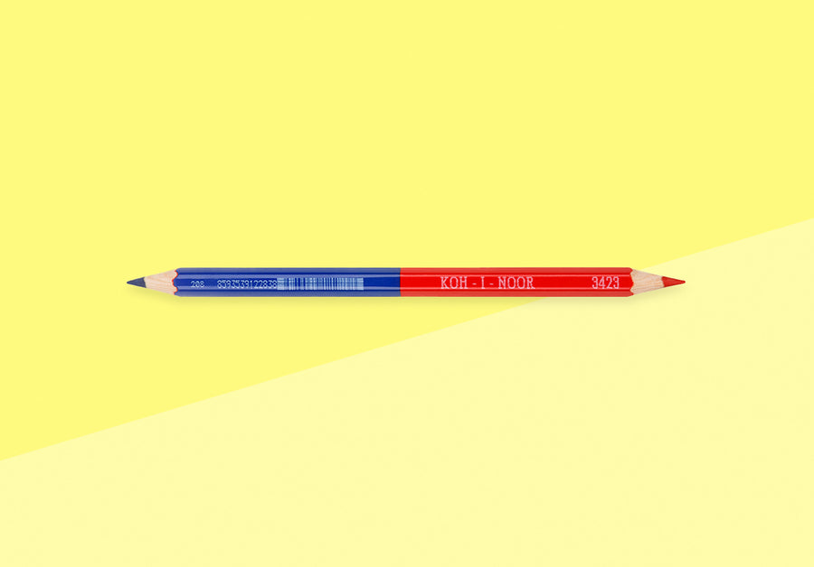 Koh-I-Noor - Doppelseitiger zweifärbiger Buntstift - rot+blau