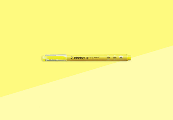 KOKUYO - Beetletip 3-Wege-Textmarker - Gelb