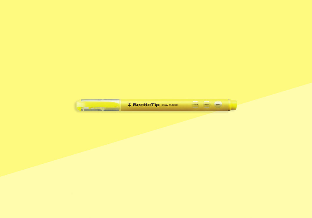 KOKUYO - Beetletip 3-Wege-Textmarker - Gelb