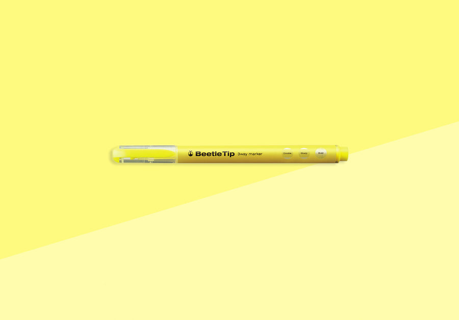 KOKUYO - Beetletip 3-Wege-Textmarker - Gelb
