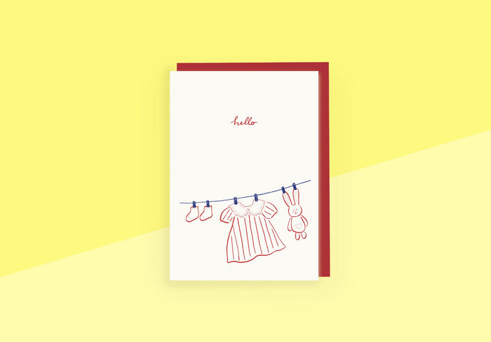 L'ATELIER SAMEDI - Grußkarte - Hello World