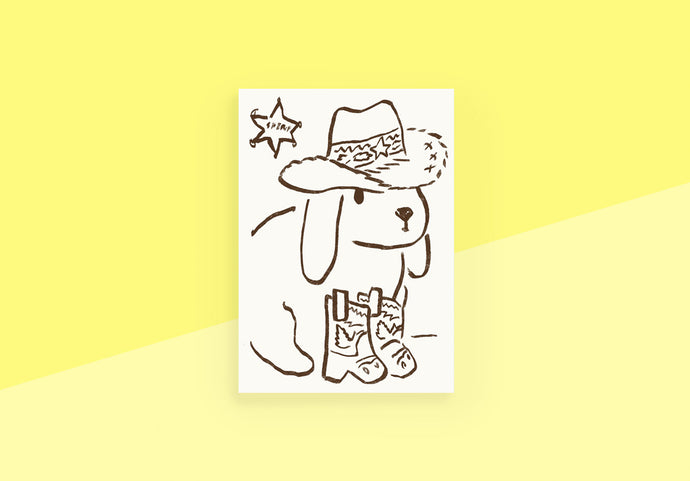 L'ATELIER SAMEDI - Postcard - Sheriff Bunny