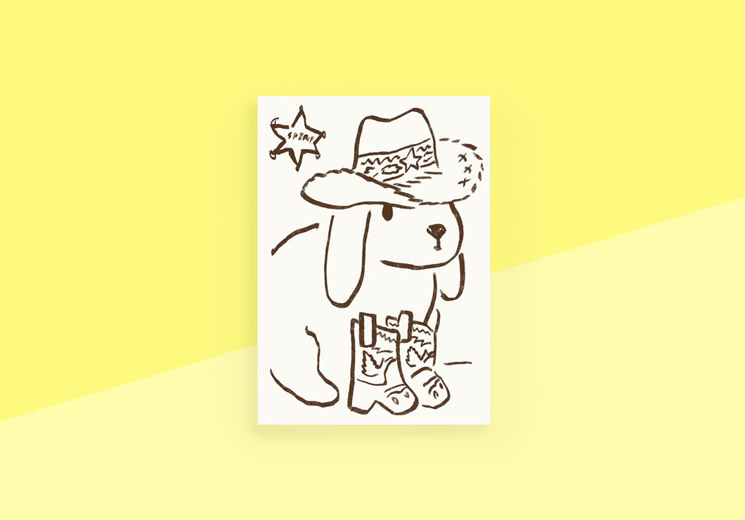 L'ATELIER SAMEDI - Postcard - Sheriff Bunny