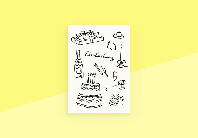 L'ATELIER SAMEDI - Postkarte - Einladung