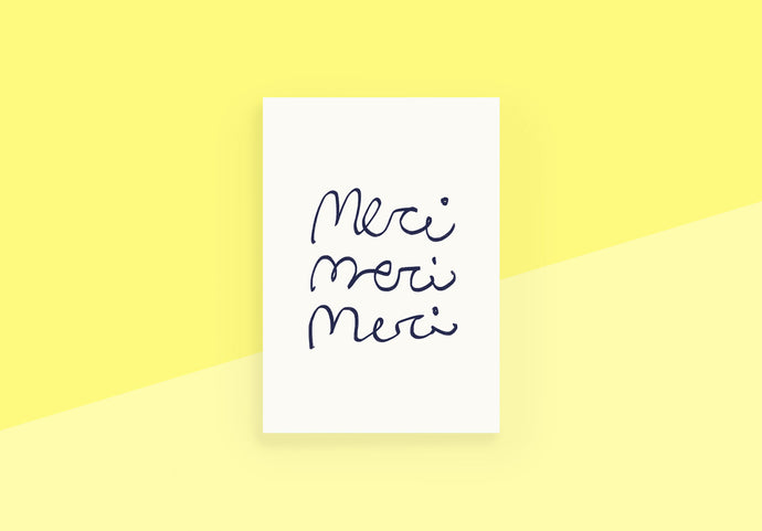 L'ATELIER SAMEDI - Postkarte - Merci Merci Merci