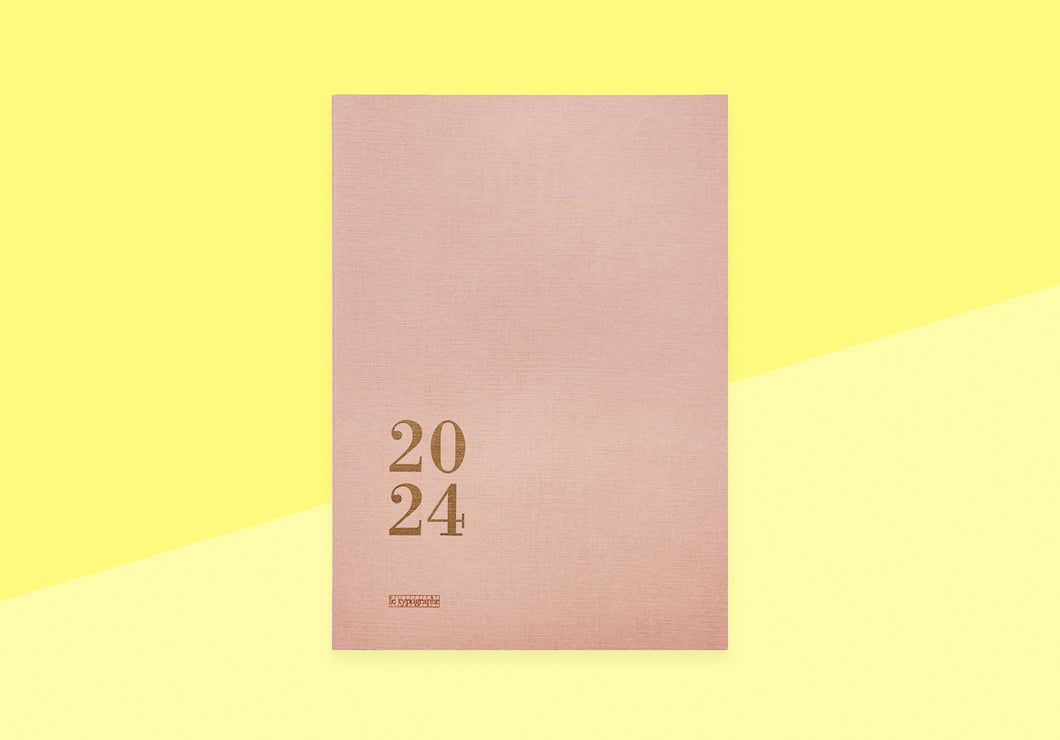 LE TYPOGRAPHE - Monthly Agenda 2024 - A5+ - Old Rose