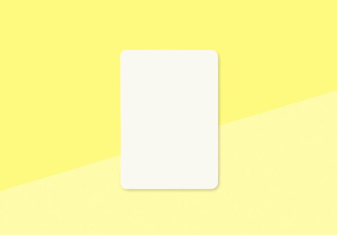 LE TYPOGRAPHE - Pack of 5 rounded corners cards - Ivory