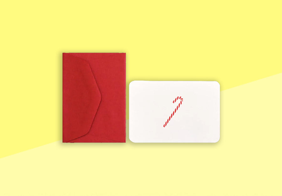 LE TYPOGRAPHE - Mini Grußkarte - Zuckerstange 