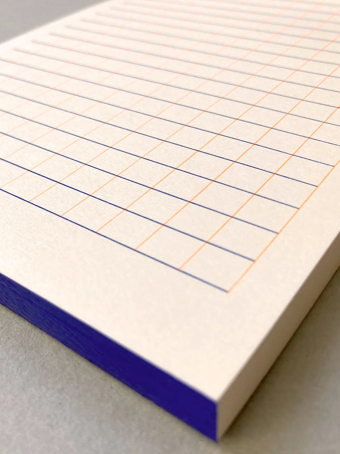 LE TYPOGRAPHE - A5 Notepad - Orange and Blue - Grid