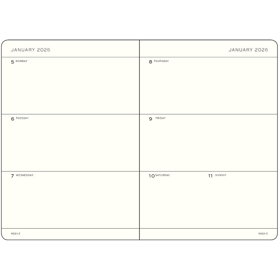 LEUCHTTURM 1917 - A5 Wochenkalender 2025/2026 - Waldgrün