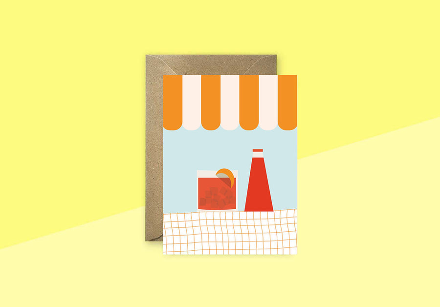 LINIENWERK - Greeting Card - Campari Soda