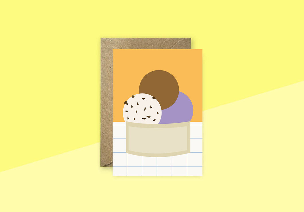 LINIENWERK - Greeting Card - Ice Cream Cup