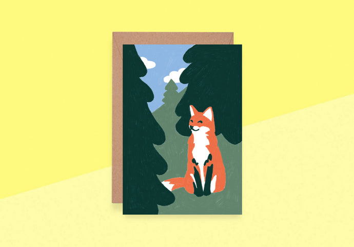SOUS-BOIS - Greeting card - Fox