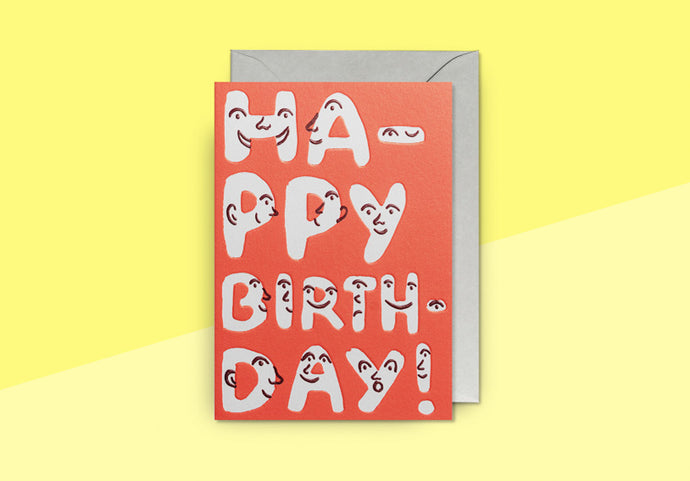 MARIE ASSÉNAT - Greeting card - Happy Birthday Faces