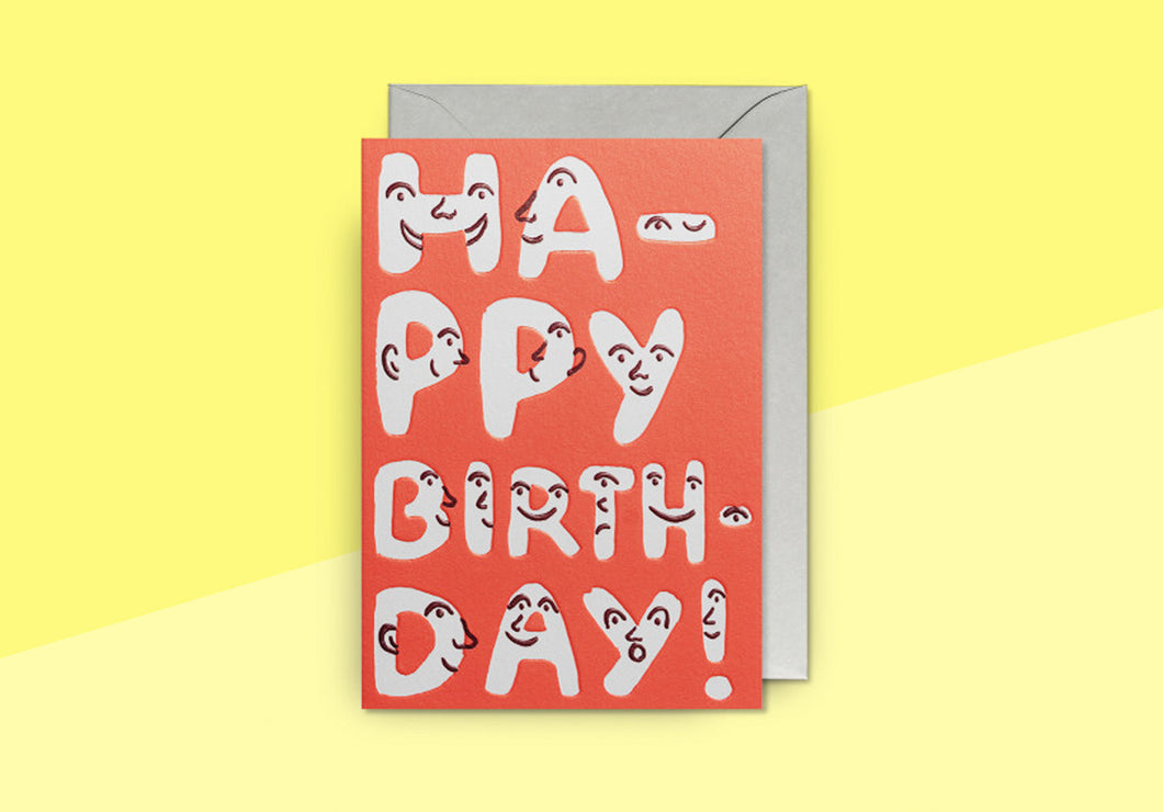 MARIE ASSÉNAT - Greeting card - Happy Birthday Faces