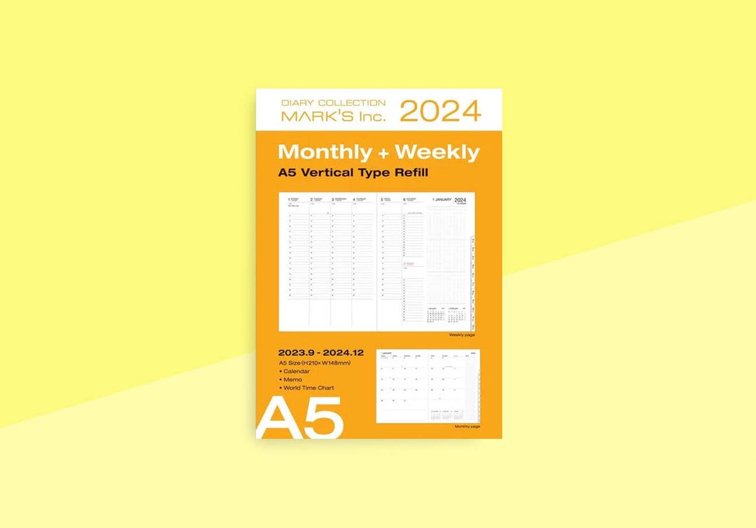 MARK'S - Diary 2023/2024 - A5 Vertical Type Refill