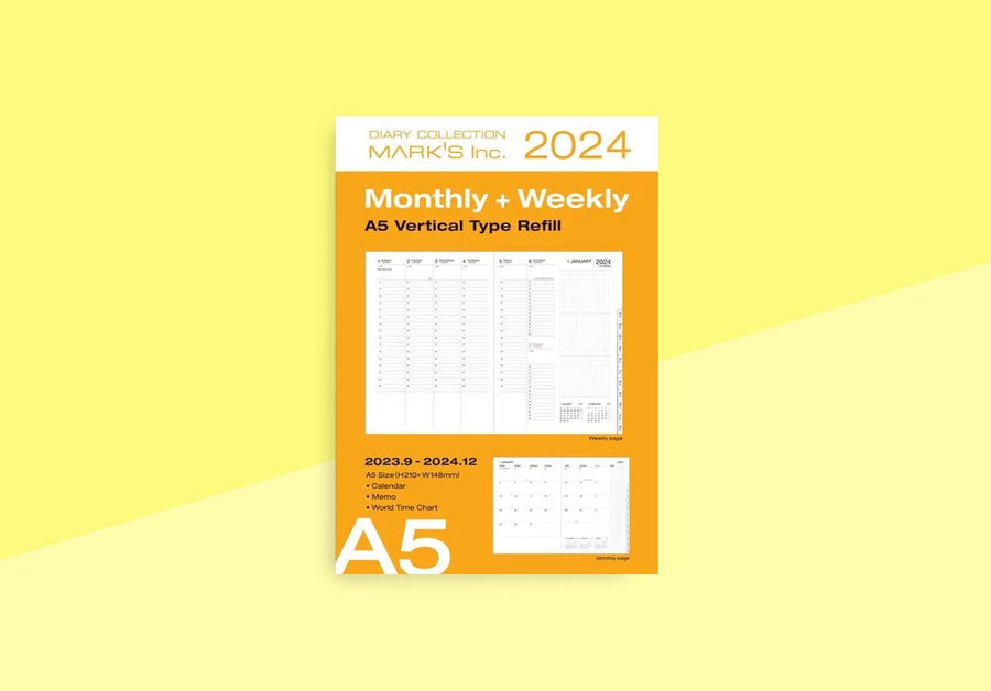 MARK'S - Kalender 2023/2024 - A5 Vertikal Refill