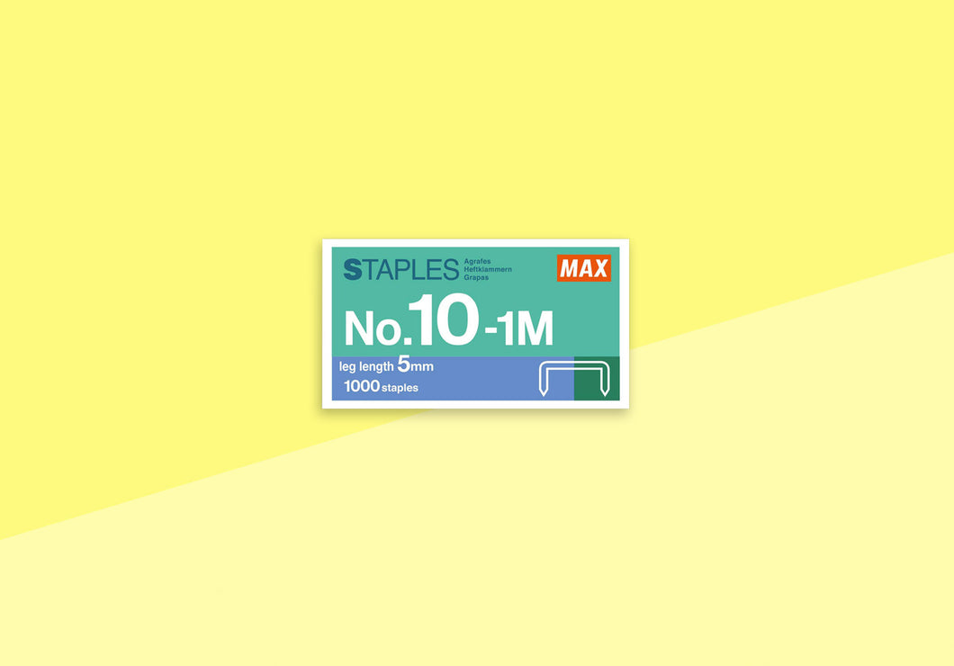 MAX - Heftklammern Nr.10 - Metallgrau