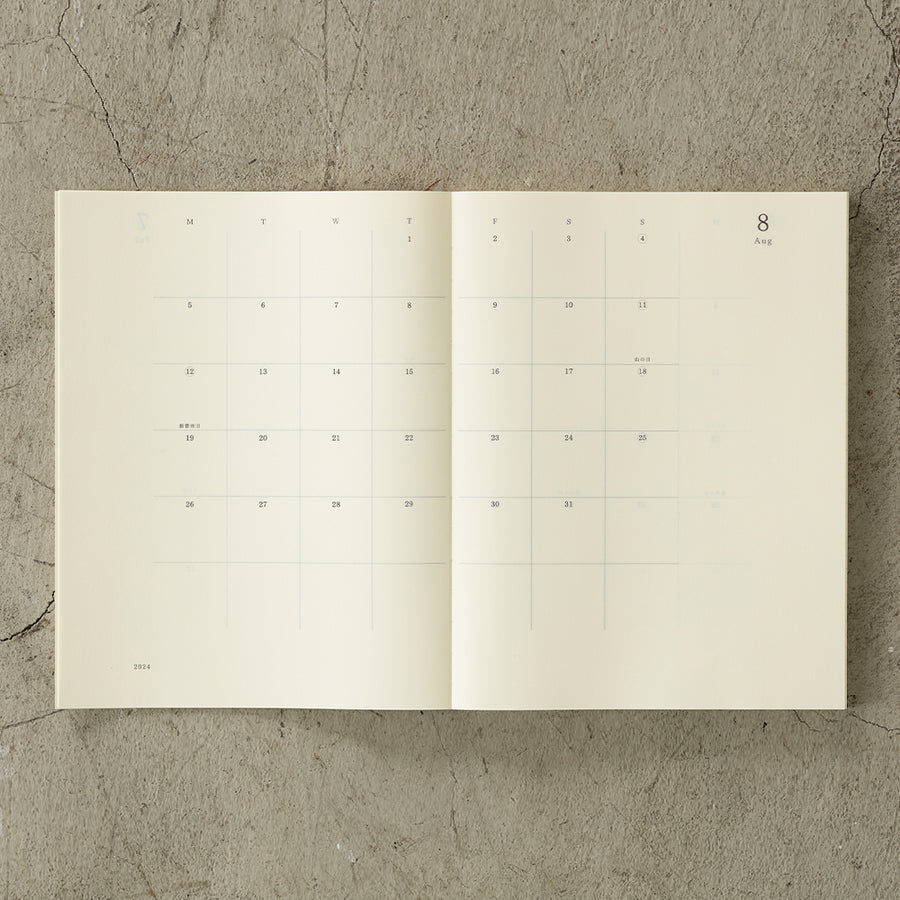 MIDORI - MD Notebook Diary - A4 Thin 2024