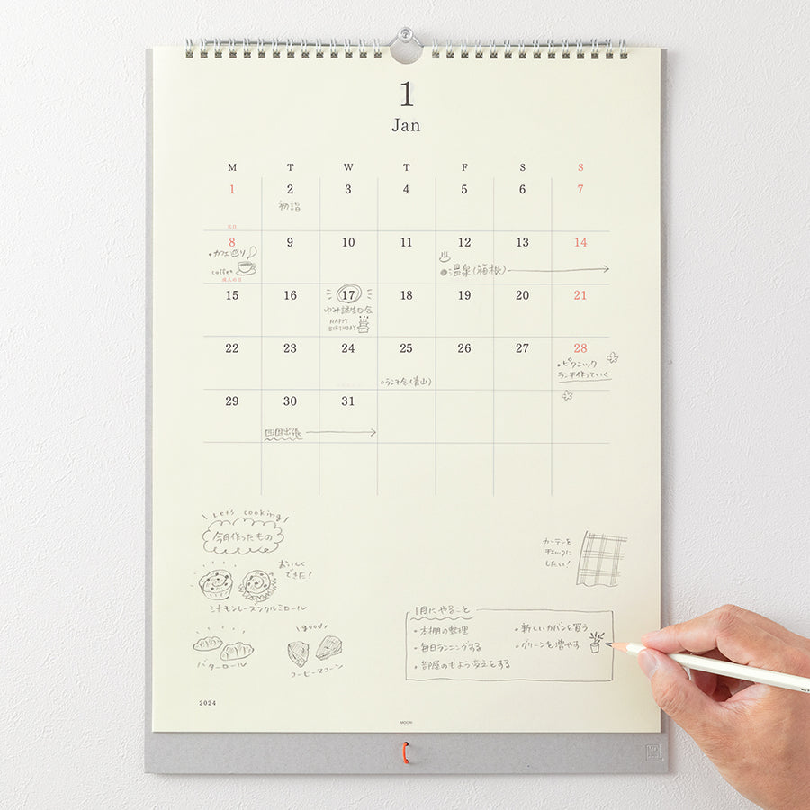 MIDORI - MD Wandkalender 2024