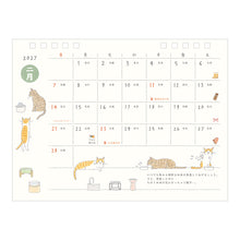 Load image into Gallery viewer, MIDORI - Ring Calendar 2027 M - Cat