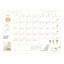 Load image into Gallery viewer, MIDORI - Ring Calendar 2027 M - Cat