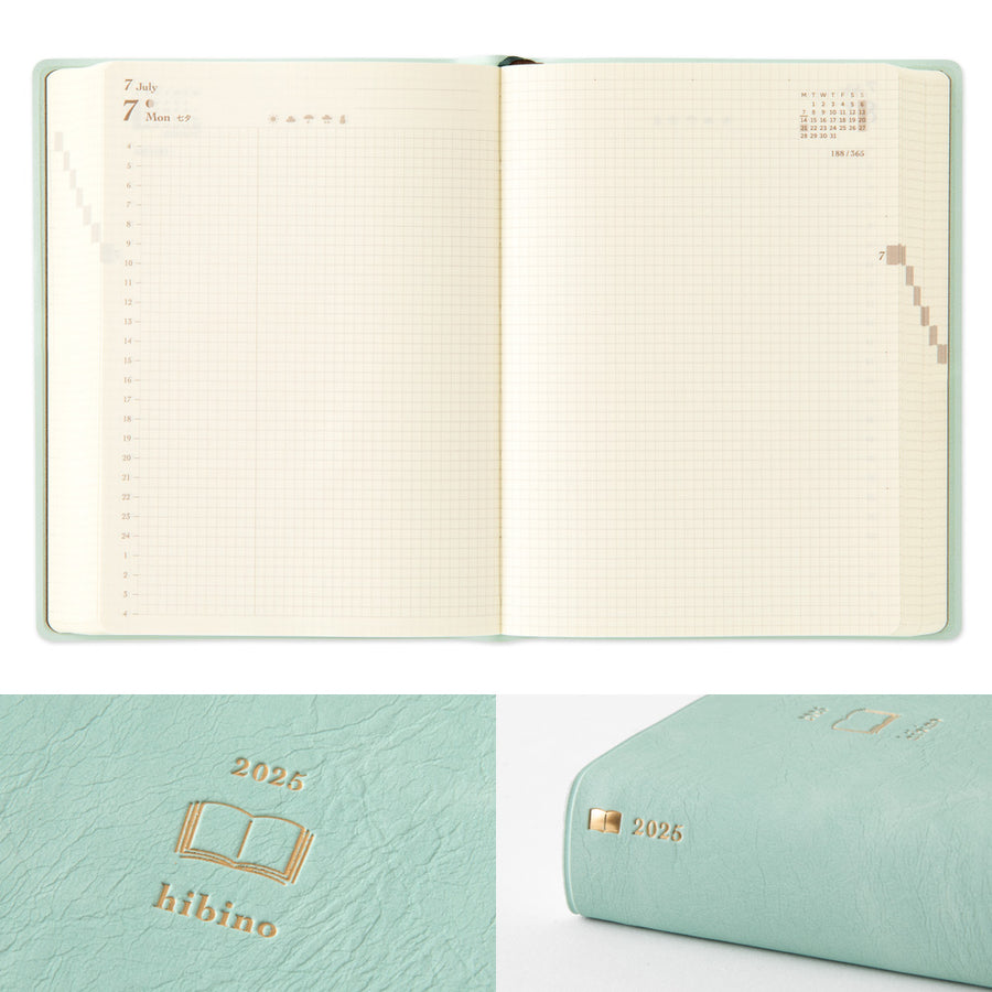 MIDORI - Diary Hibino 2025 - A6 Blue Green
