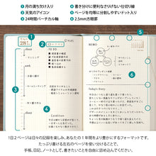 Load image into Gallery viewer, MIDORI - Diary Hibino 2025 - A6 Blue Green